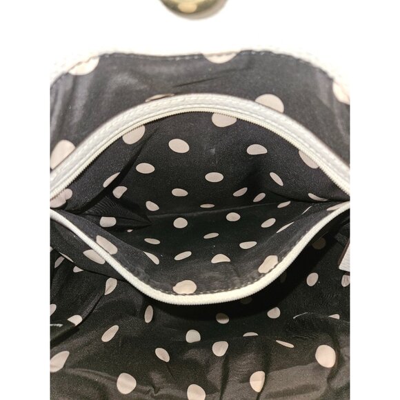 Ann Klein Faux Leather Off White Multi Compartment Shoulder Bag - Picture 10 of 14